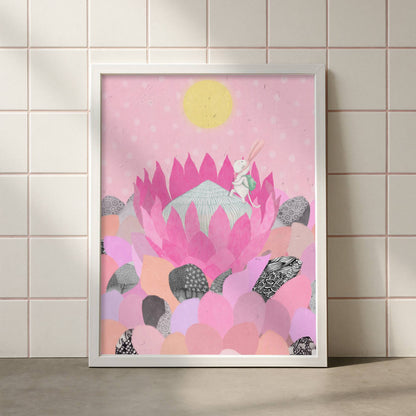 King Protea Illustration Poster 01