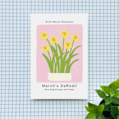 March's Daffodil - Postcard