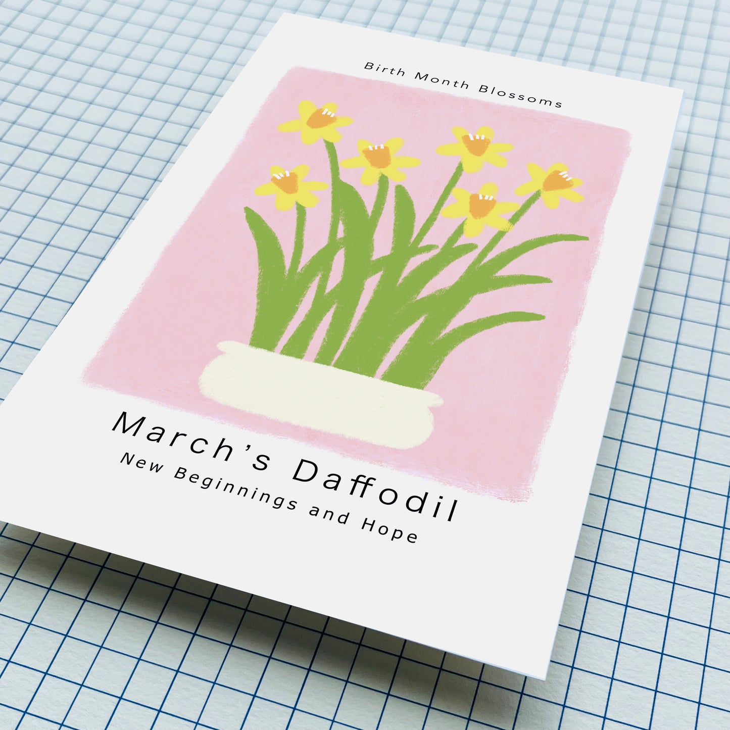 March's Daffodil - Postcard