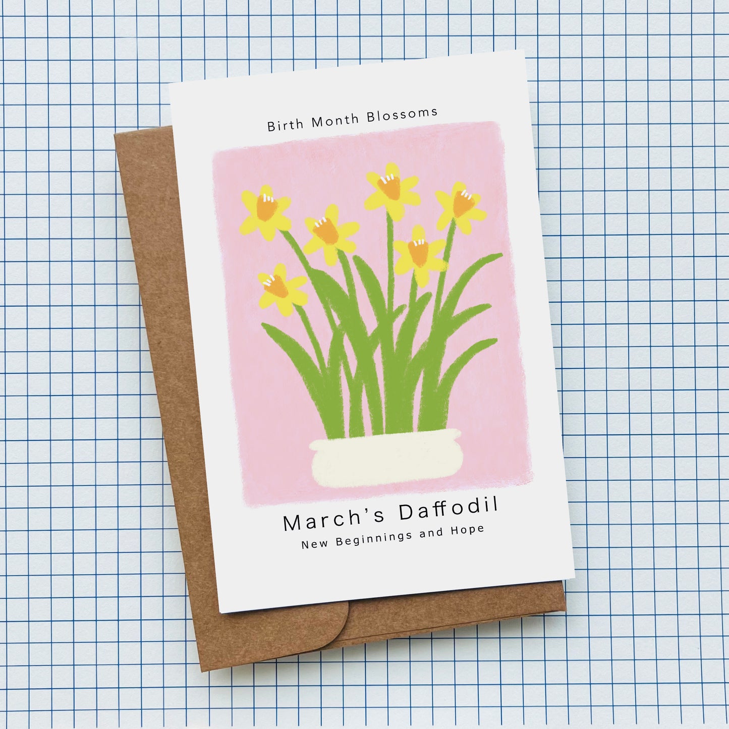 March's Daffodil - Postcard