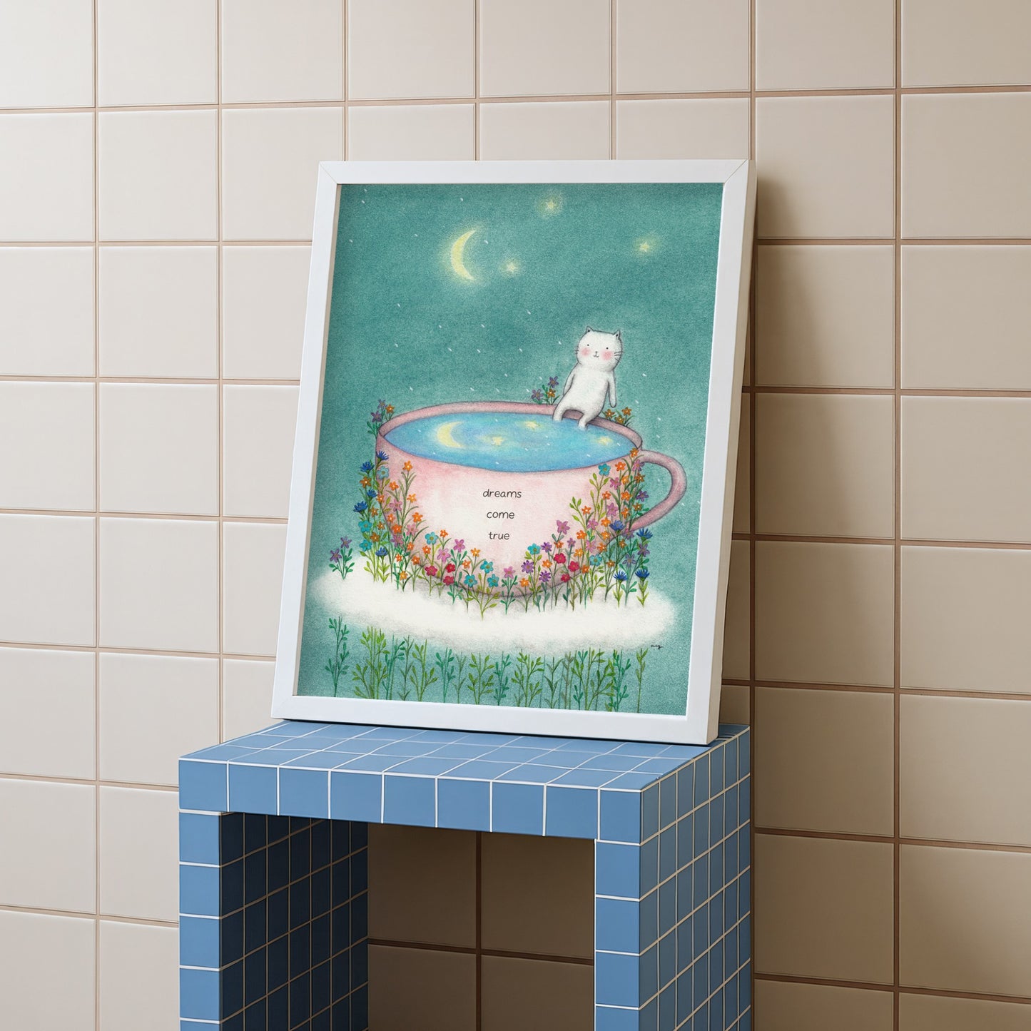 Moonlight poster in living room