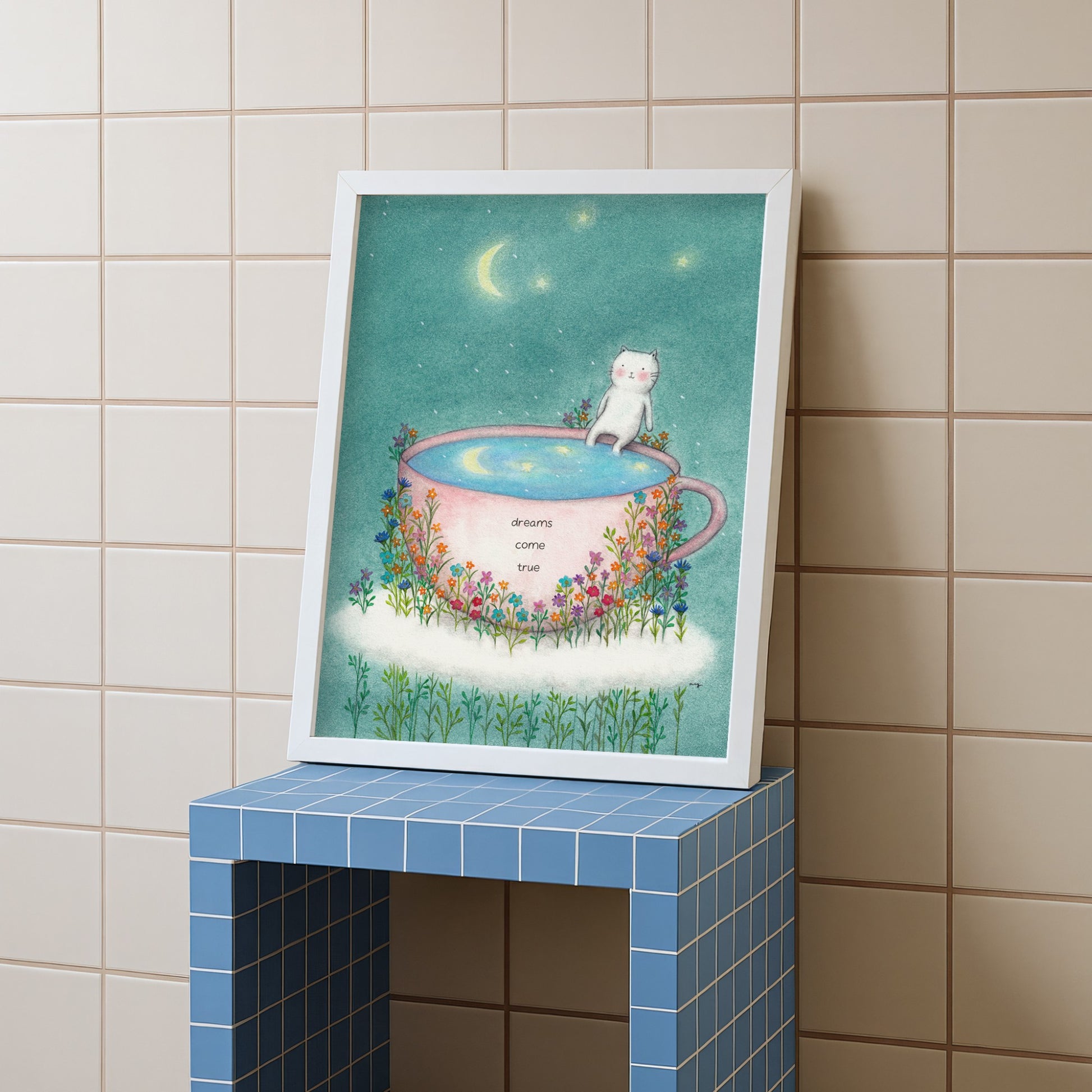 Moonlight poster in living room