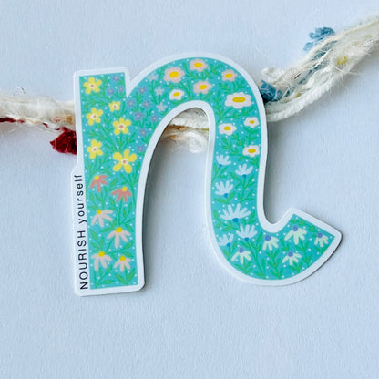 Letter N Sticker - NOURISH yourself