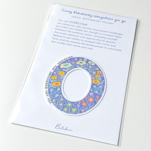 Letter O Sticker - you can OVERCOME any obstacles