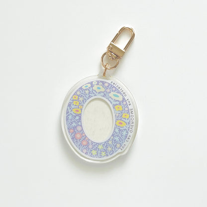 Letter O Affirmation Keychain – OVERCOME Floral Acrylic Charm