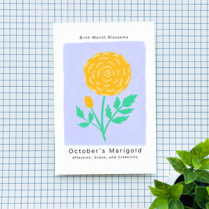 October's Marigold - Postcard