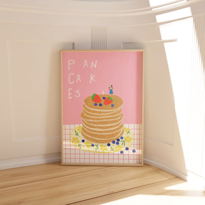 Thankful Table - Pancakes Borderless Poster
