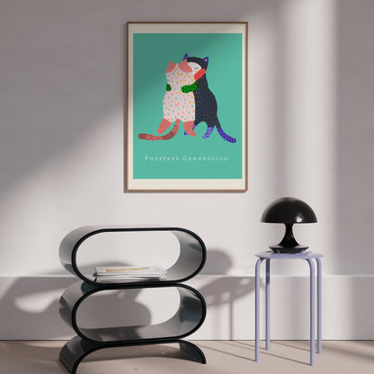 Purrfect Connection - Portrait Poster