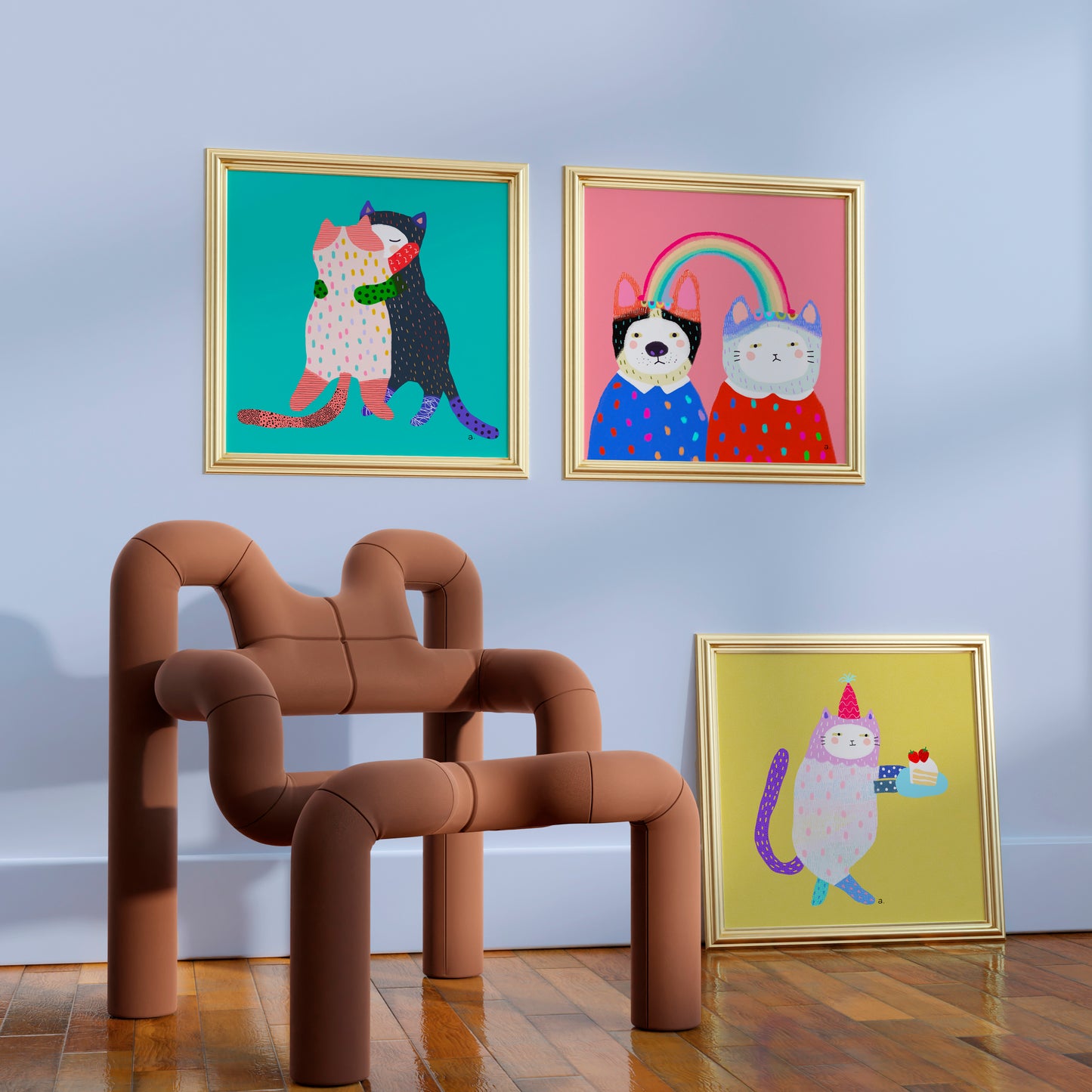 Purrfect Connection - Square Poster