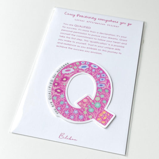Letter Q Sticker - you are QUALIFIED for success