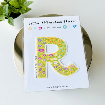 Letter R Sticker - you are RESILIENT