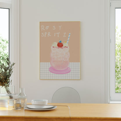 Rosy Spritz Poster Minimal Style Mockup Image 02