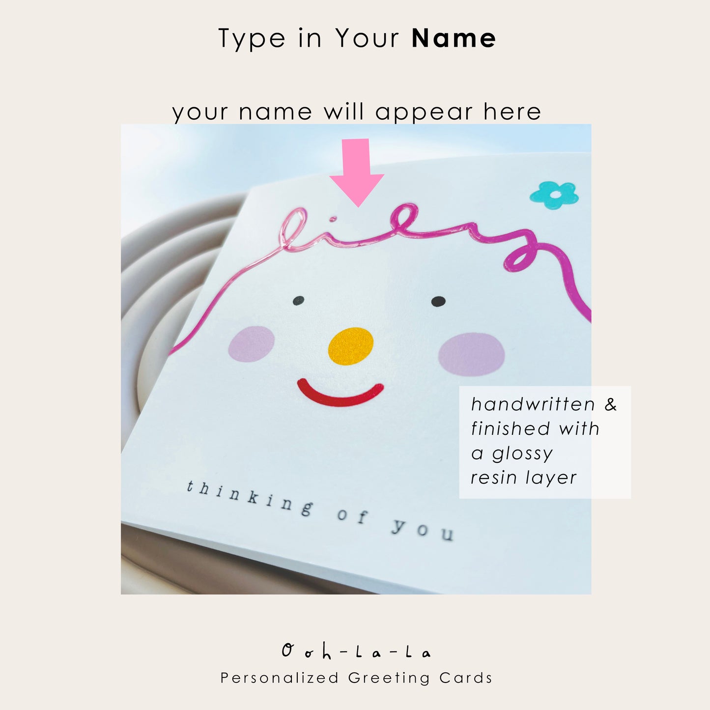 Ooh-La-La Personalized Greeting Card
