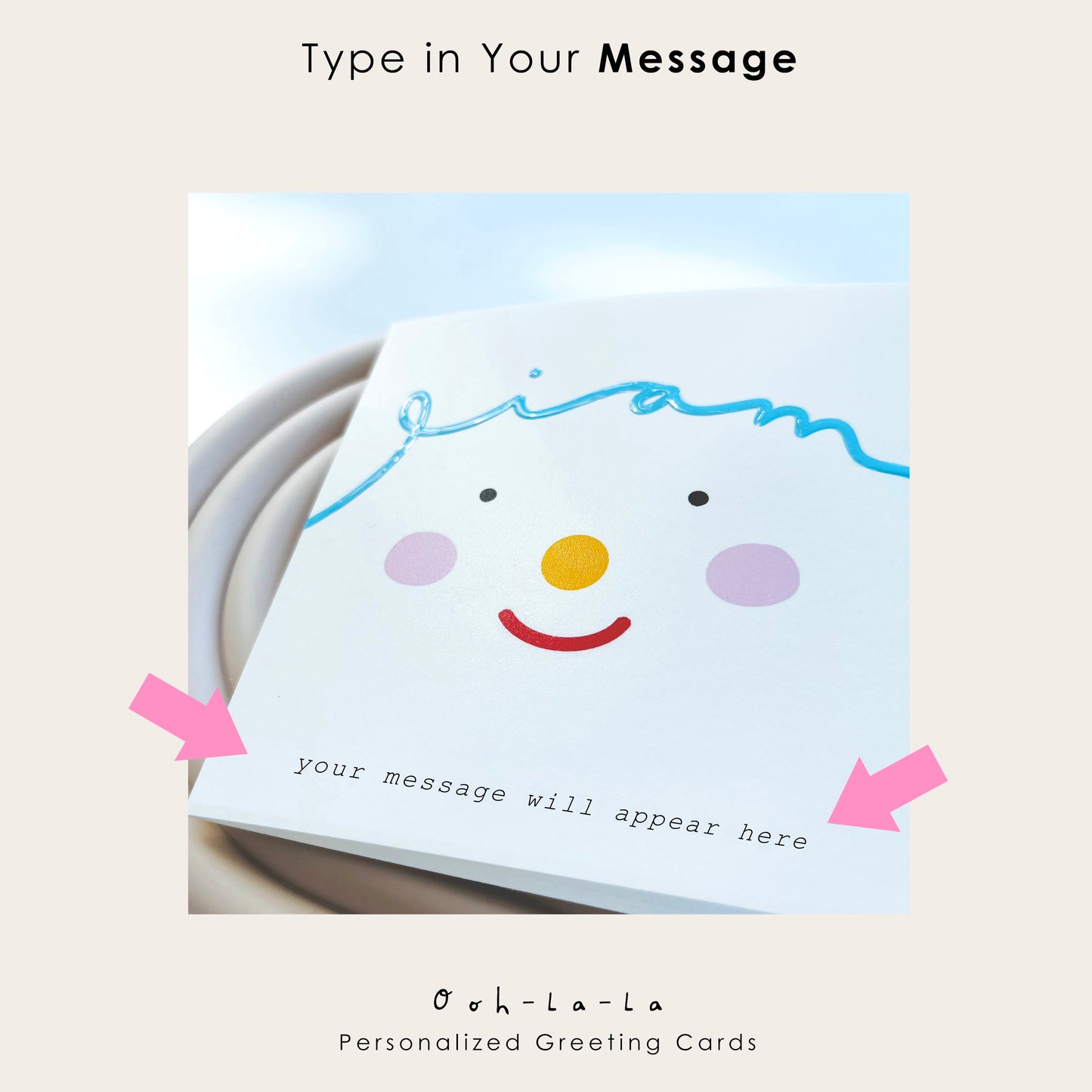 Ooh-La-La Personalized Greeting Card