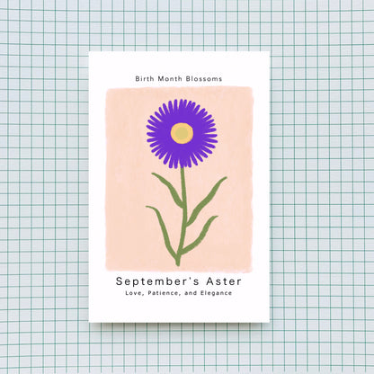 September's Aster - Postcard