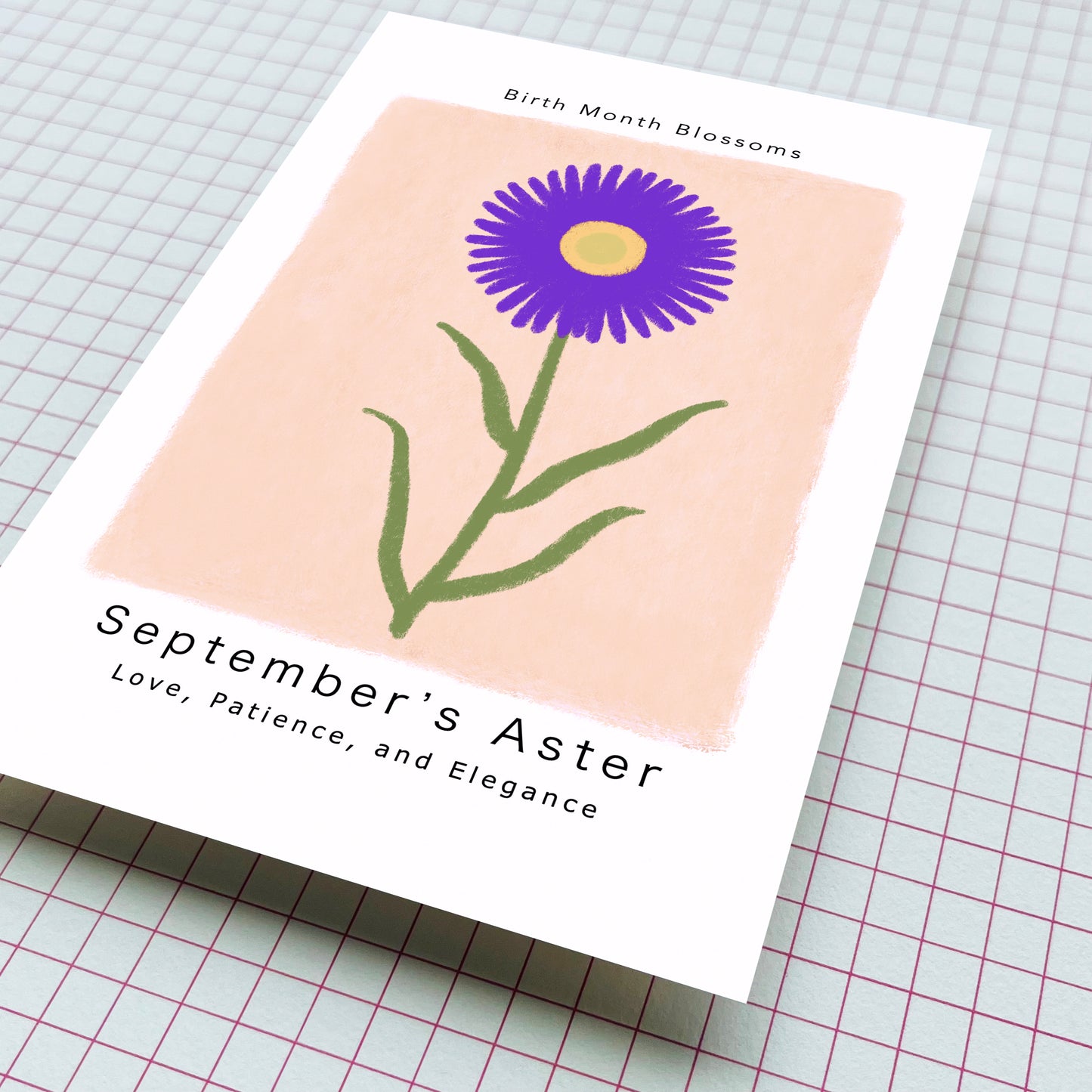 September's Aster - Postcard