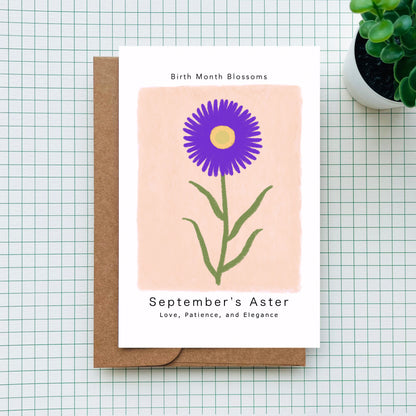 September's Aster - Postcard