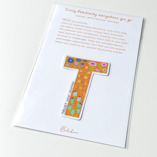 Letter T Sticker - TRUST your journey