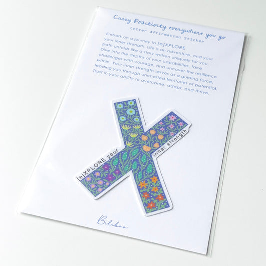 Letter X Sticker - [e]XPLORE your inner strength