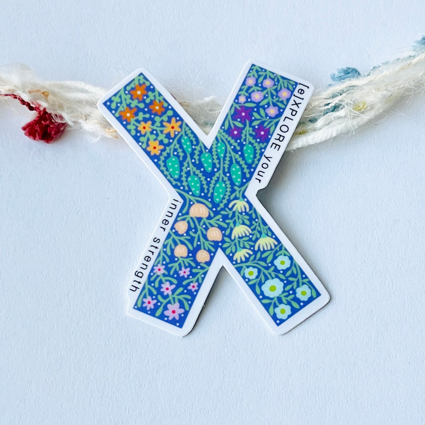 Letter X Sticker - [e]XPLORE your inner strength