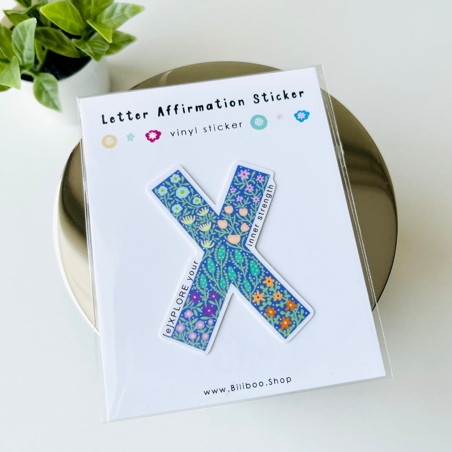 Letter X Sticker - [e]XPLORE your inner strength