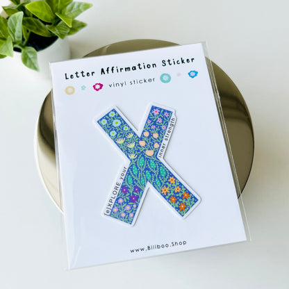 Letter X Sticker - [e]XPLORE your inner strength