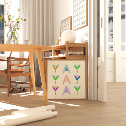 Yay Yay Yay Poster (Cream White) – Pick Pop Prints