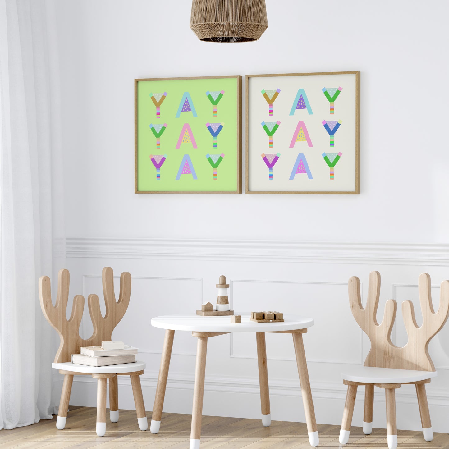 Yay Yay Yay Poster (Light Green) – Pick Pop Prints