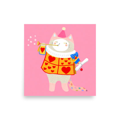 Feline in Wonderland - Square Poster