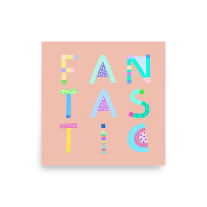 Fantastic Poster (Peach Pink) – Pick Pop Prints