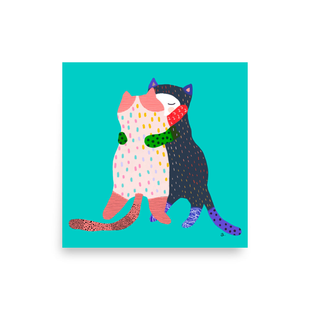 Purrfect Connection - Square Poster