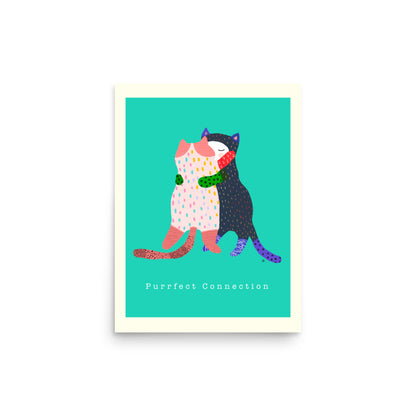 Purrfect Connection - Portrait Poster