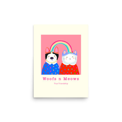 Woofs n Meows - Portrait Poster