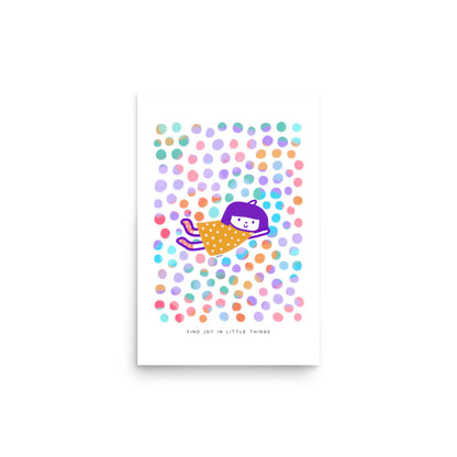 Find Joy in Little Things Poster | Inspirational and Cheerful Art