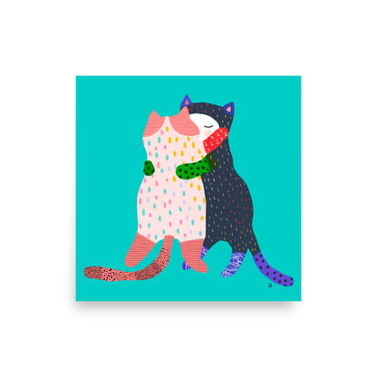 Purrfect Connection - Square Poster