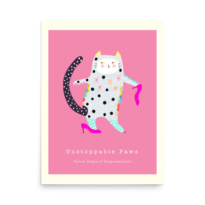 Unstoppable Paws - Portrait Poster