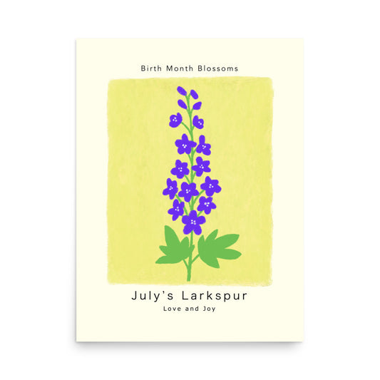 July's Larkspur - Poster