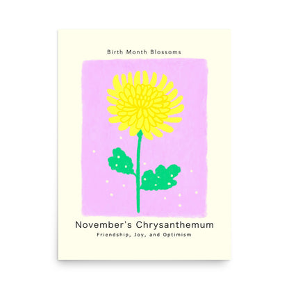 November's Chrysanthemum - Poster