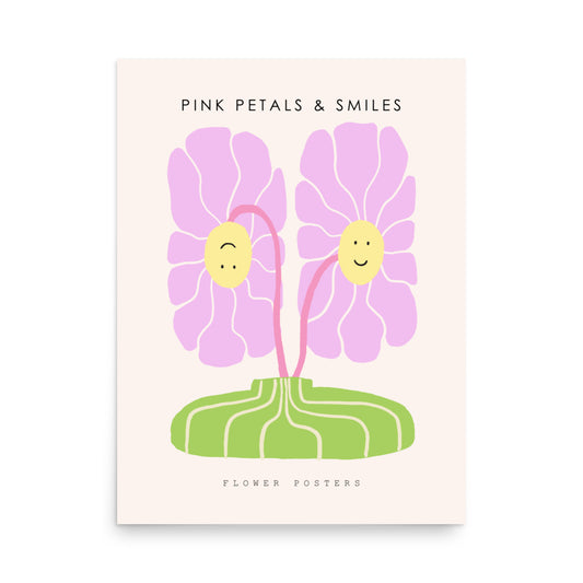 Pink Petals & Smiles - Poster