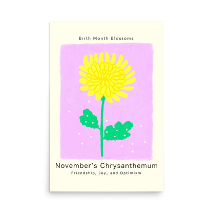 November's Chrysanthemum - Poster