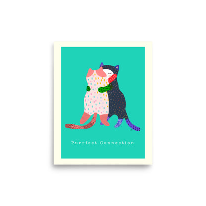 Purrfect Connection - Portrait Poster