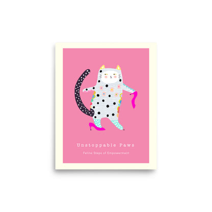 Unstoppable Paws - Portrait Poster