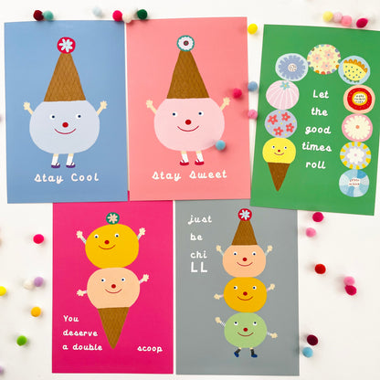 Just Be Chill – haPPy scOOp Postcard